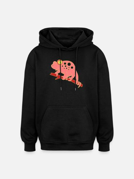 Chamaeleon animal - Oversized Unisex Hoodie - black