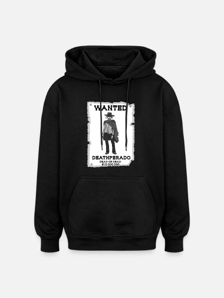 Skeleton Cowboy - Oversized Unisex Hoodie - black
