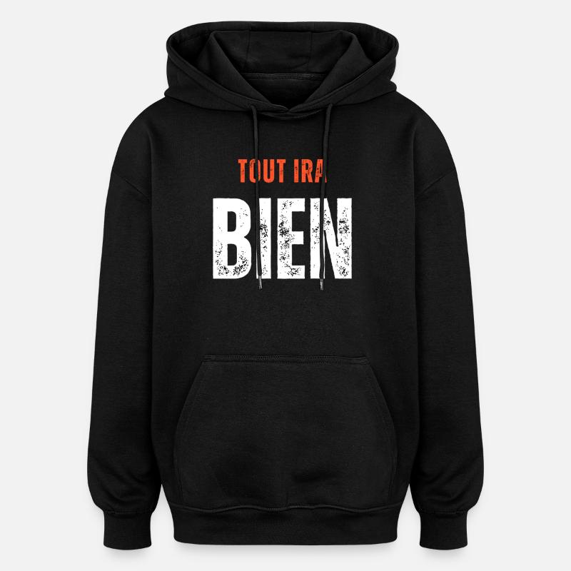 ALLES 2 1 Kopie - Oversized Unisex Hoodie - Schwarz