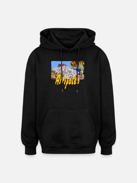 Astipalea - Oversized Unisex Hoodie - Schwarz