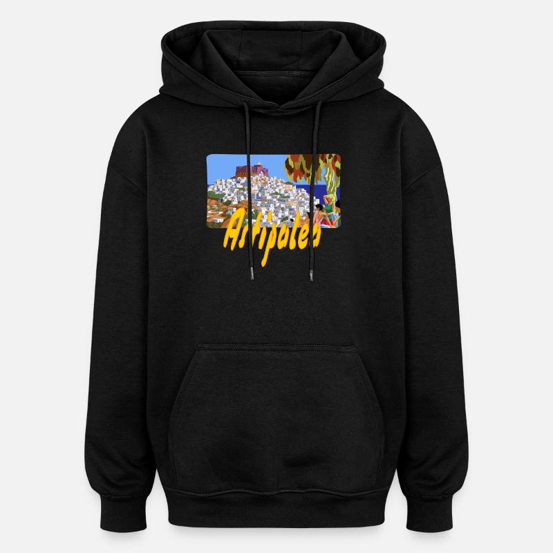 Astipalea - Oversized Unisex Hoodie - Schwarz