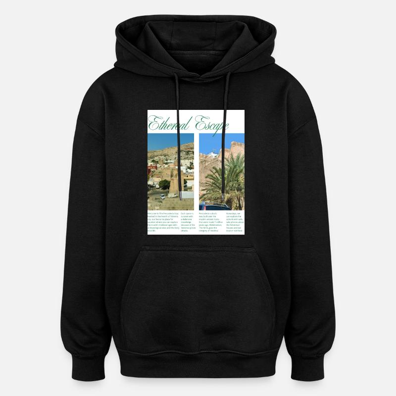 URBEX_PESCADERIA - Sweat à capuche oversize unisexe - noir