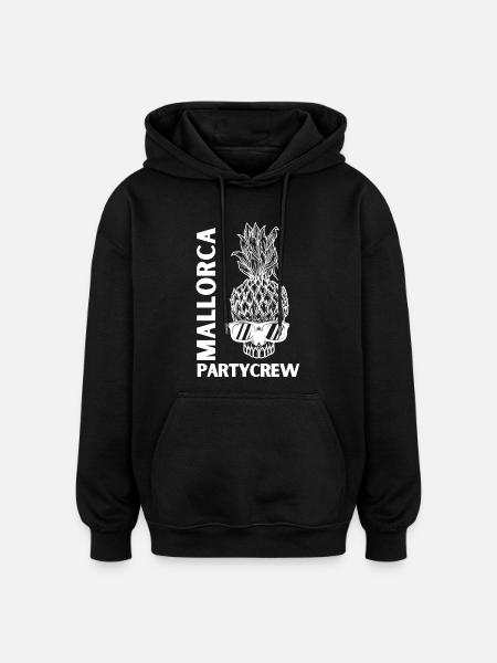 Mallorca Partycrew - Oversized Unisex Hoodie - Schwarz