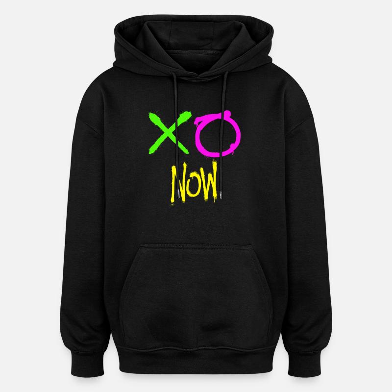 XO maintenant - Sweat à capuche oversize unisexe - noir