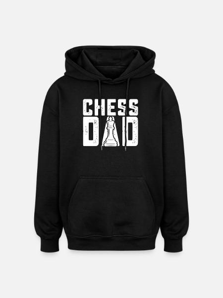 Chess Dad Design Chess Father - Oversized Unisex Hoodie - black