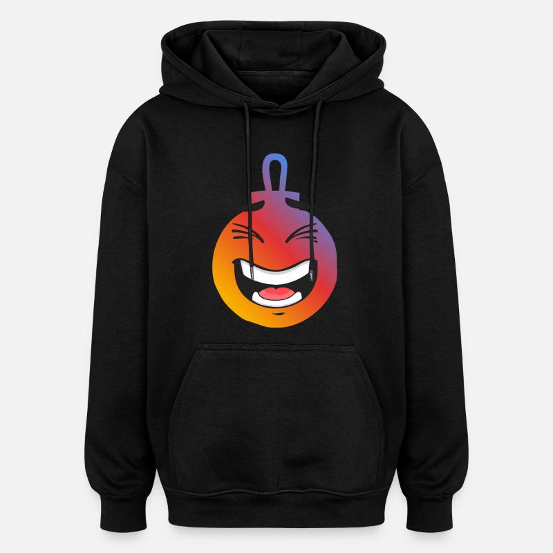 Boule de noel - Sweat à capuche oversize unisexe - noir