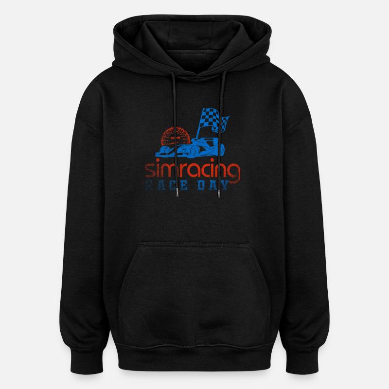 Journée de course de simulation - Sweat à capuche oversize unisexe - noir