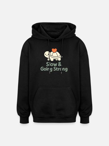 Gentle parenting identity, slow - Oversized Unisex Hoodie - black