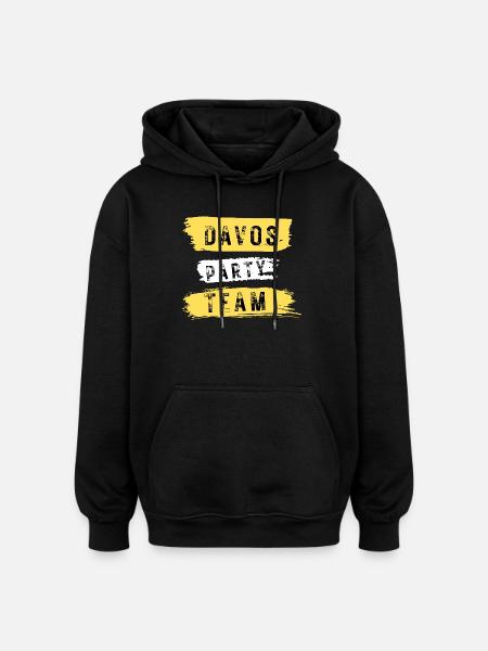 Davos Party Team Après Ski - Oversized Unisex Hoodie - black