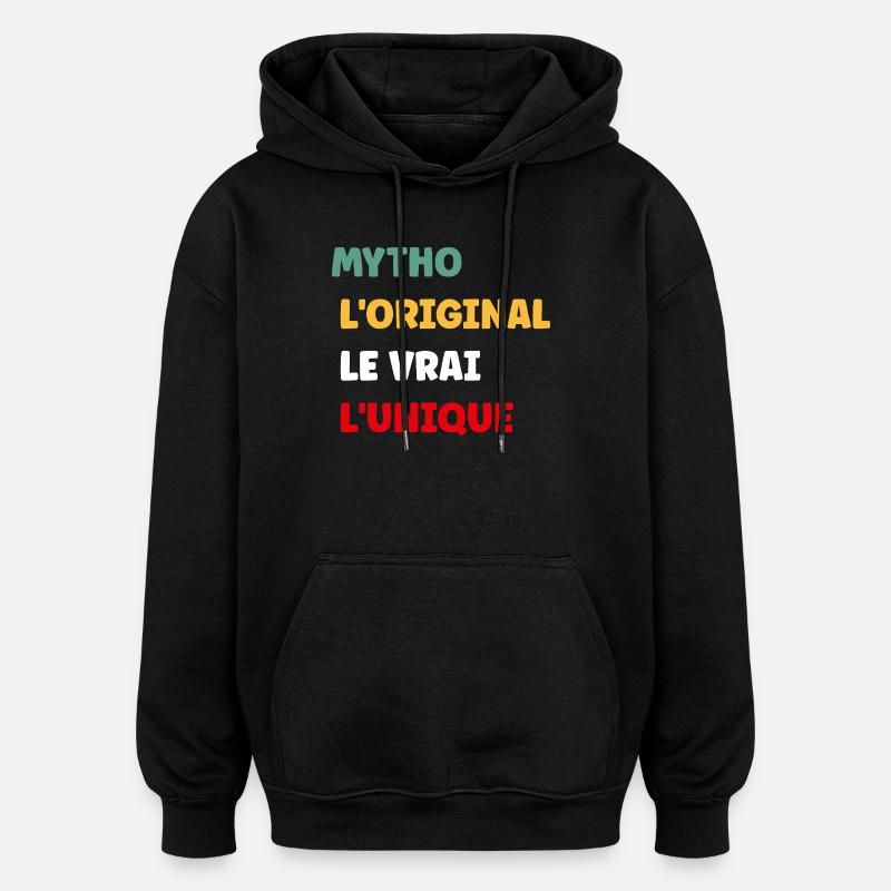 Mytho Original Unique Tee - Sweat à capuche oversize unisexe - noir