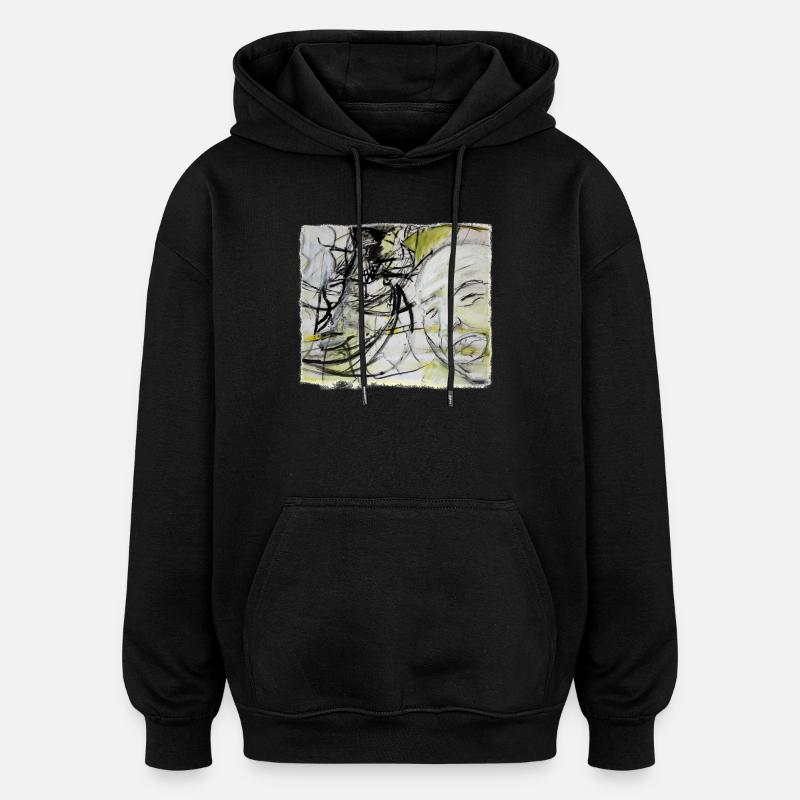An old man remembers - Oversized Unisex Hoodie - Schwarz