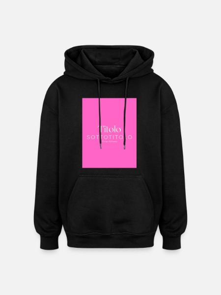 Title Two - Oversized Unisex Hoodie - black