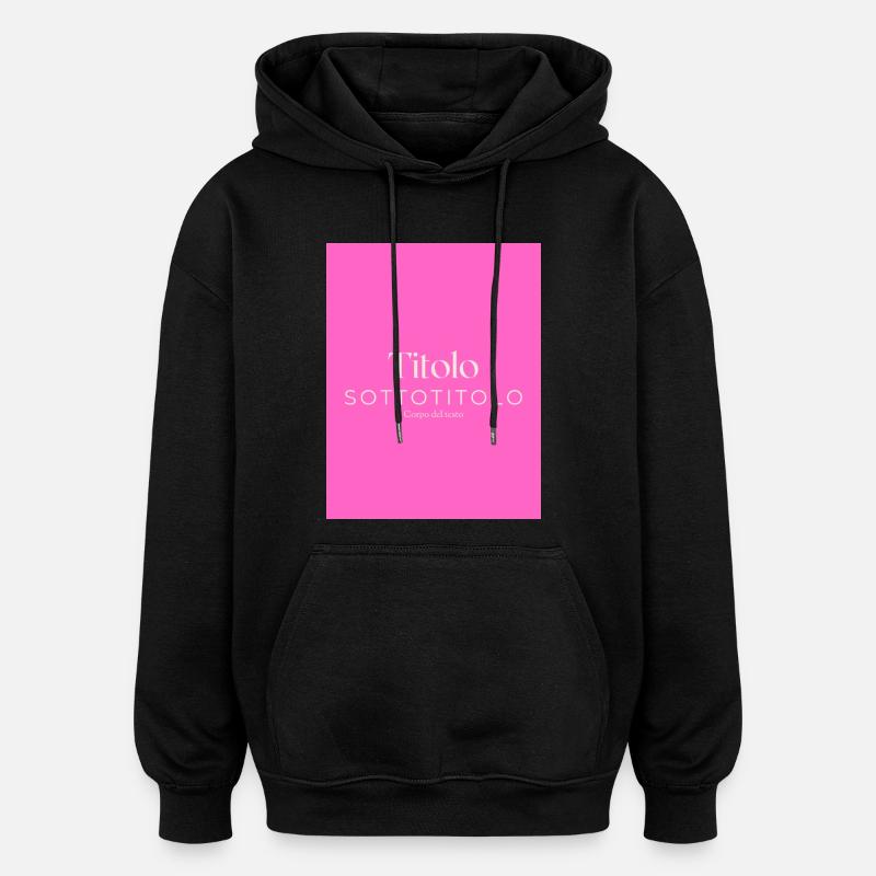 Titre Deux - Sweat à capuche oversize unisexe - noir