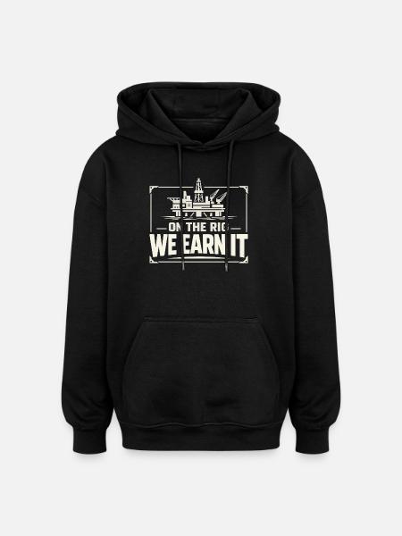 Offshore-bohrer-rig-bohrer Bohrboden Offshore - Oversized Unisex Hoodie - Schwarz