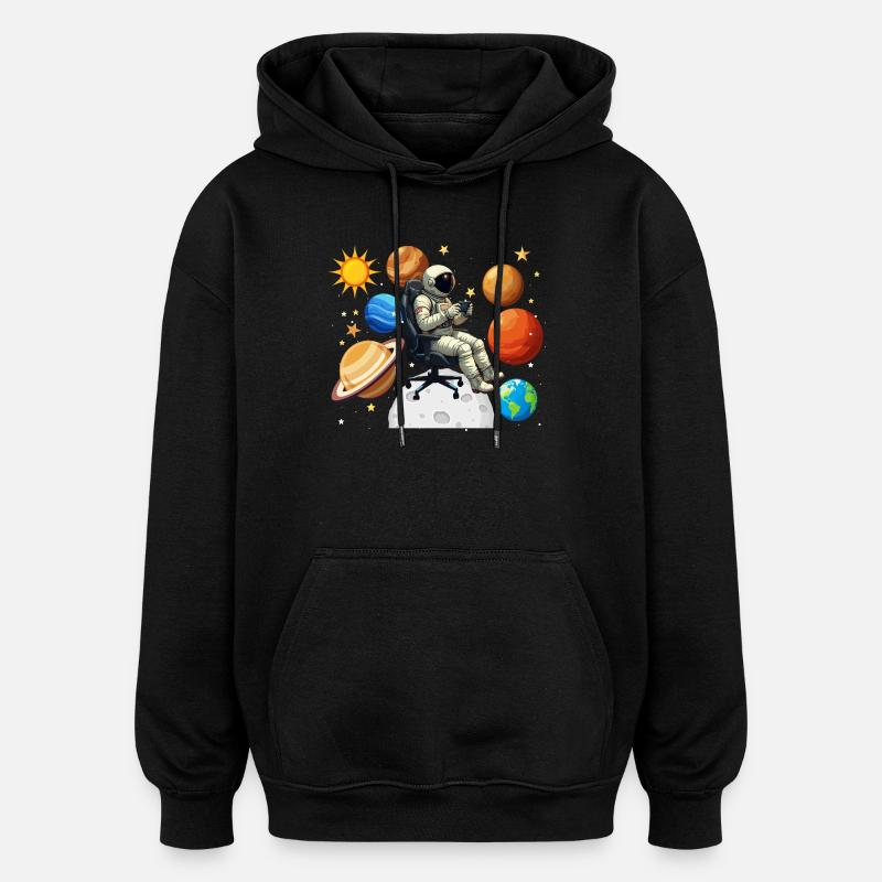 Astronaut Gaming Jeu Spatial Gamer - Sweat à capuche oversize unisexe - noir