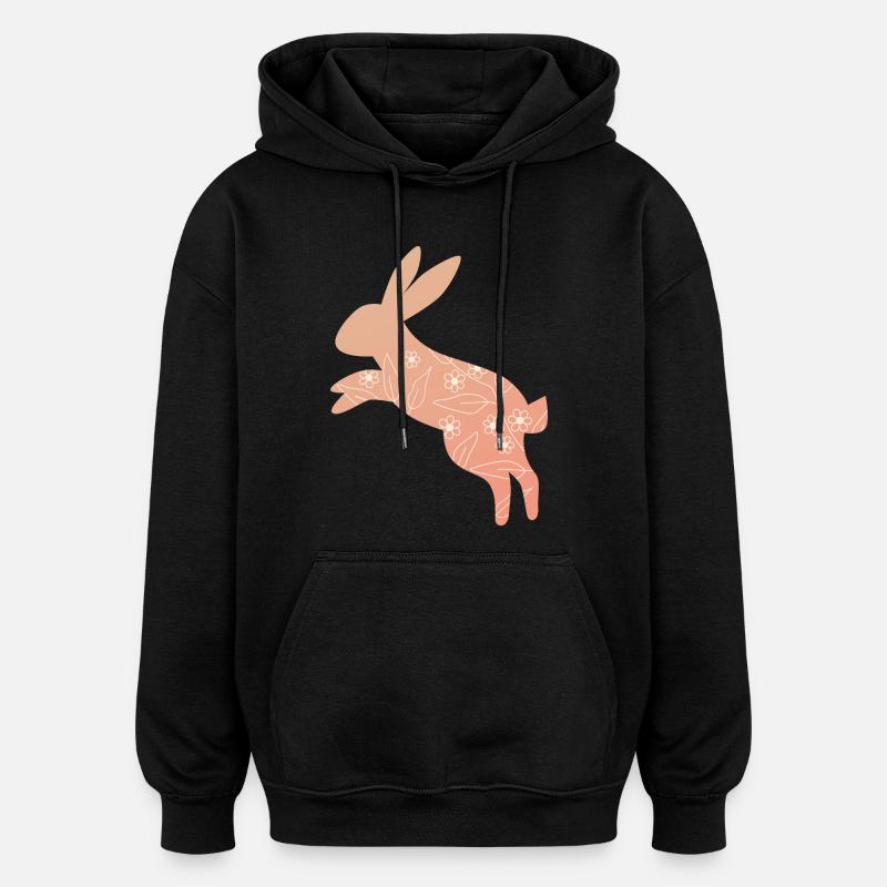 Easter Bunny Easter - Oversized Unisex Hoodie - black