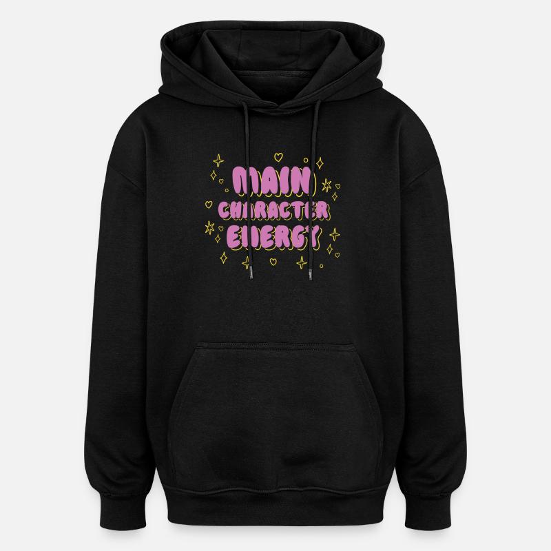 Hauptcharakter-Energie-Tee - Oversized Unisex Hoodie - Schwarz
