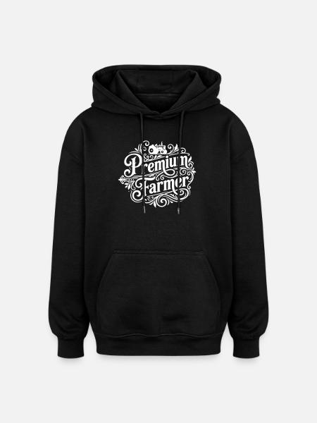 Premium Farmer Landwirt - Oversized Unisex Hoodie - black