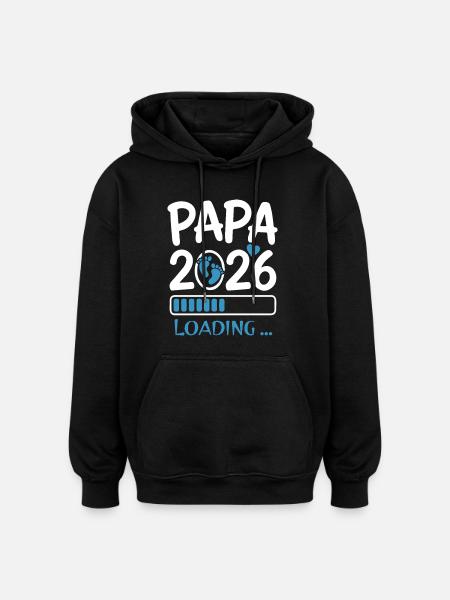 Dad Dad 2026 Funny Gift - Oversized Unisex Hoodie - black