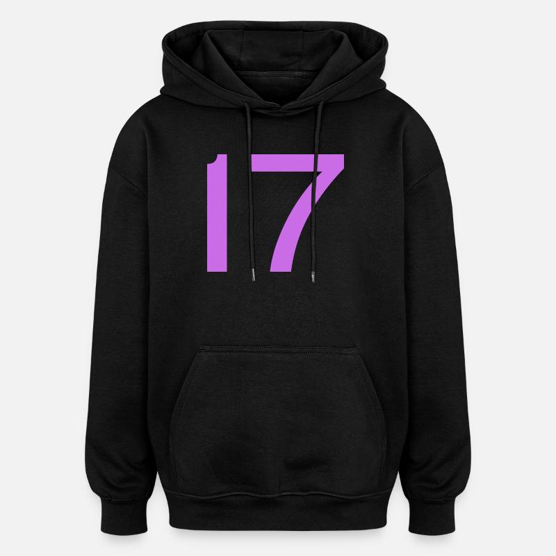 17 - Sweat à capuche oversize unisexe - noir