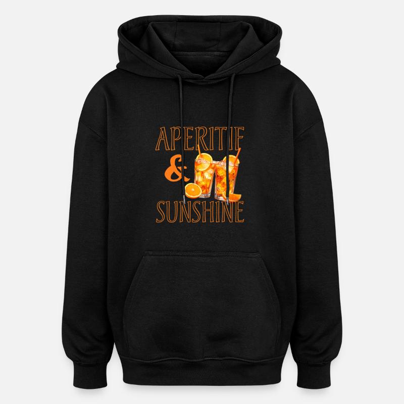 Aperitif & Sunshine - Oversized Unisex Hoodie - Schwarz