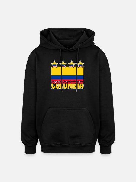 Colombian Flag Colombia Funny - Oversized Unisex Hoodie - black