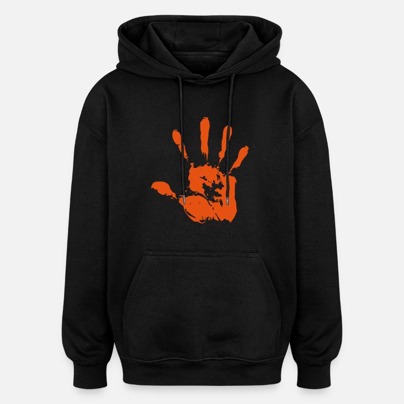 black_hand - Oversized Unisex Hoodie - Schwarz