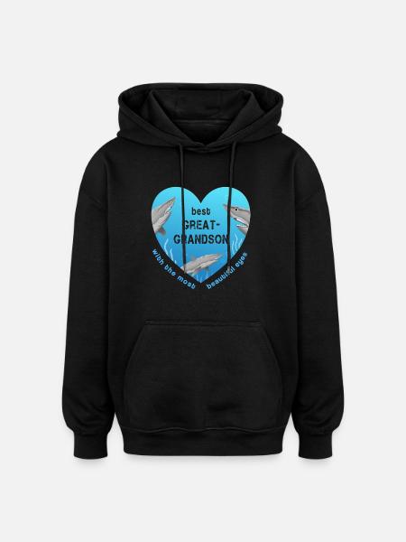 best great grandson - Oversized Unisex Hoodie - black