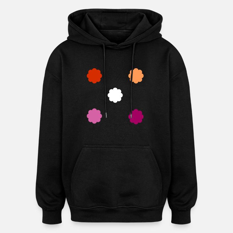 Subtle Lesbian Pride - Oversized Unisex Hoodie - black