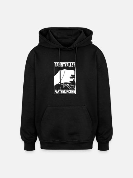 Rabbit Valley - Oversized Unisex Hoodie - Schwarz
