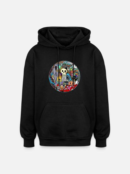 Halloween T-Shirt - Oversized Unisex Hoodie - black