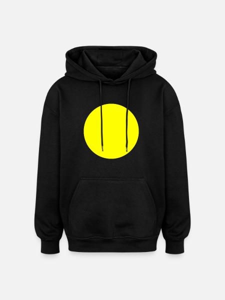 cercle jaune - Sweat à capuche oversize unisexe - noir