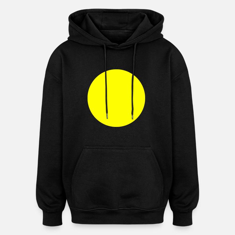 cercle jaune - Sweat à capuche oversize unisexe - noir