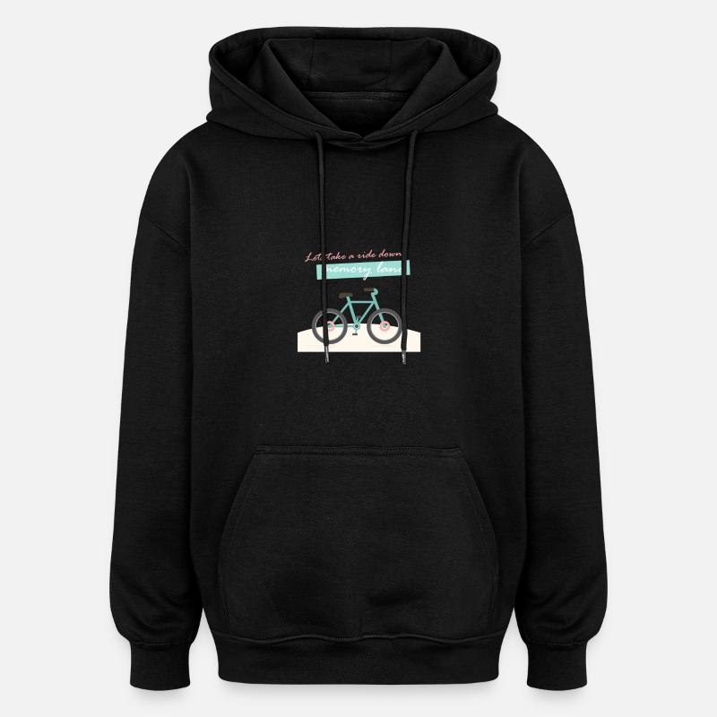 Memory Lane - Sweat à capuche oversize unisexe - noir
