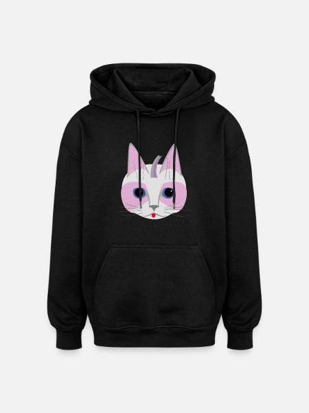 Kitty Lotta, portrait - Oversized Unisex Hoodie - black