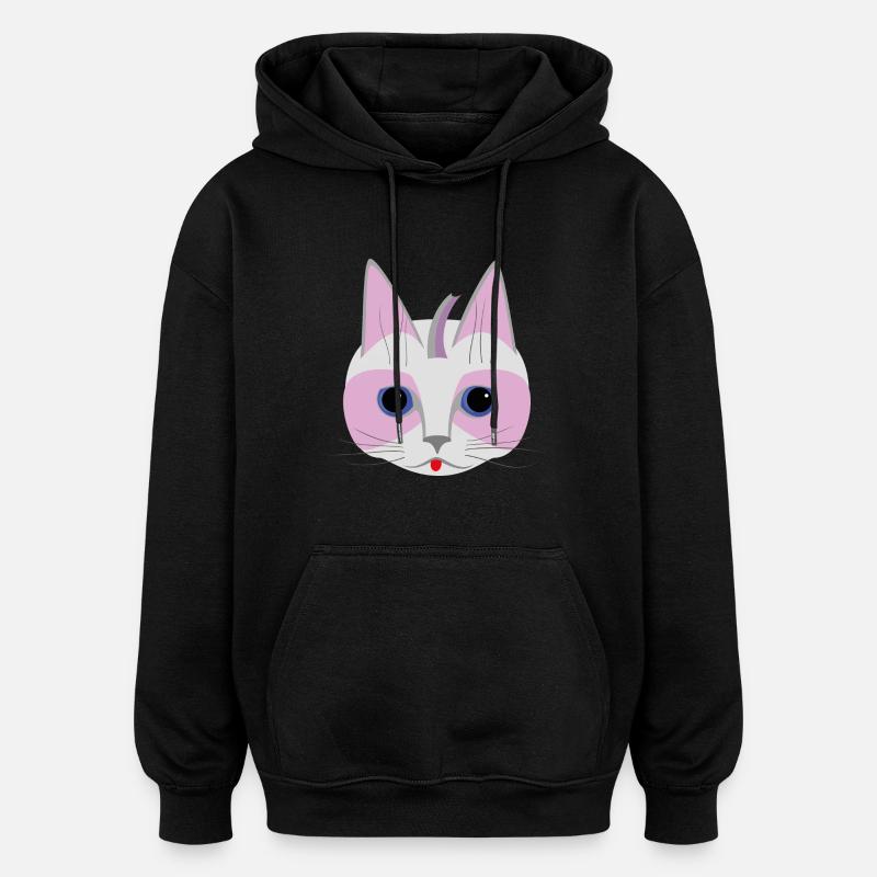 Kitty Lotta, Portrait - Sweat à capuche oversize unisexe - noir