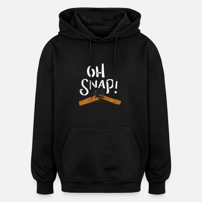 Oh snap! broken through - Oversized Unisex Hoodie - black