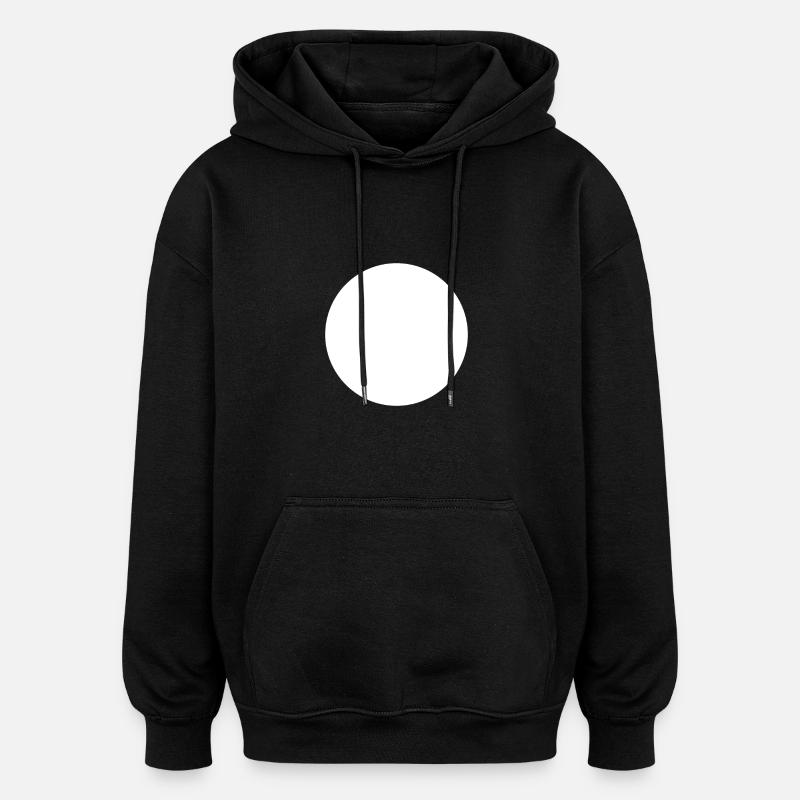 Cercle blanc - Sweat à capuche oversize unisexe - noir