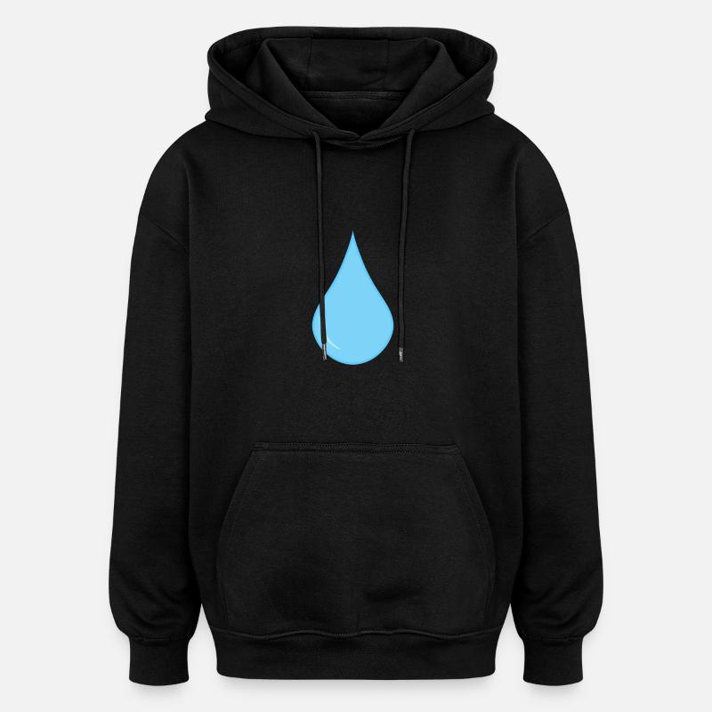 Raindrops icon rain drops - Oversized Unisex Hoodie - black