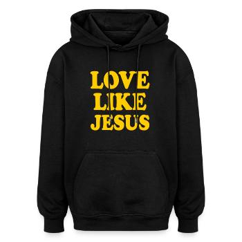 Love like jesus - Oversized Unisex Hoodie - Schwarz - Vorne - Noah (186cm)