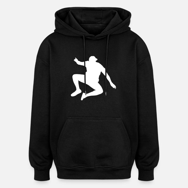 Cool Design: Free Running Springer - Sweat à capuche oversize unisexe - noir