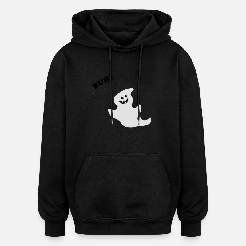Small ghost - Oversized Unisex Hoodie - black