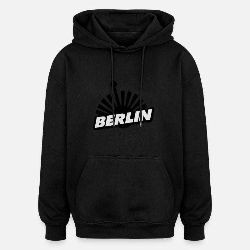 berlin - Oversized Unisex Hoodie - black