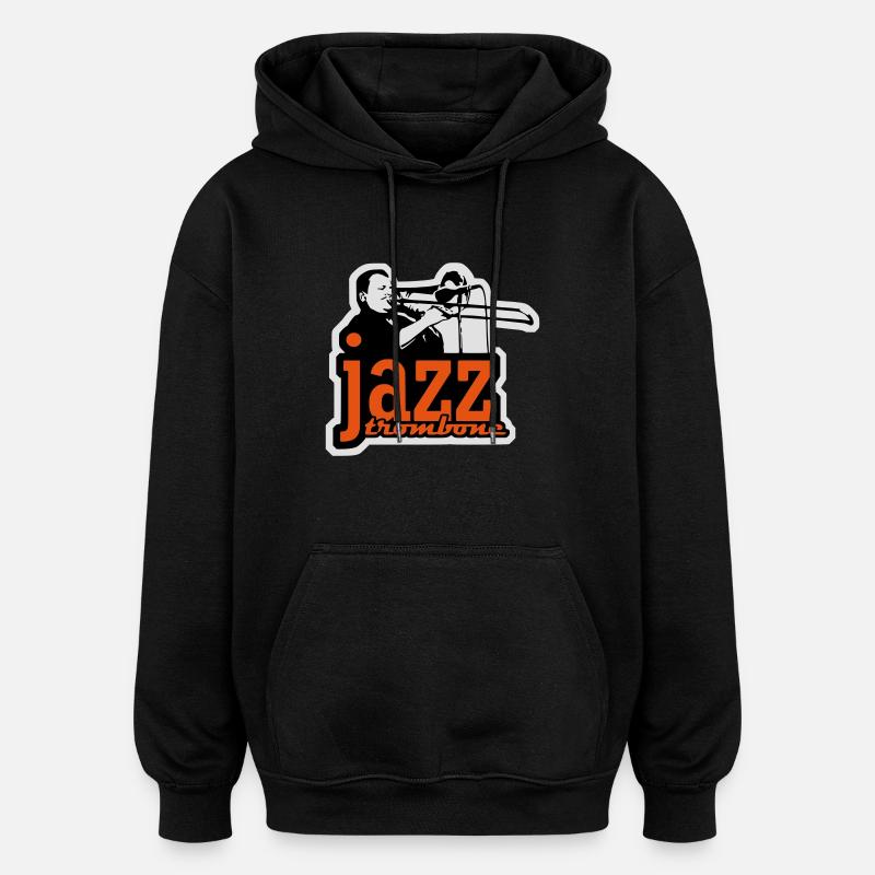 Jazz Posaune - jazz trombone - Oversized Unisex Hoodie - Schwarz