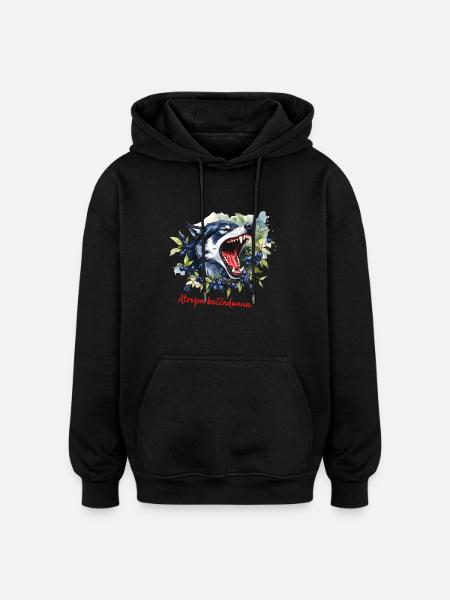 Wolfberry – Atropa belladonna - Oversized Unisex Hoodie - black