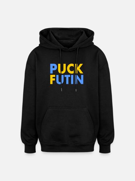 Puck futin - Sweat à capuche oversize unisexe - noir