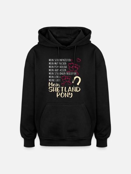 SHETLAND-PONY - mein - Oversized Unisex Hoodie - Schwarz