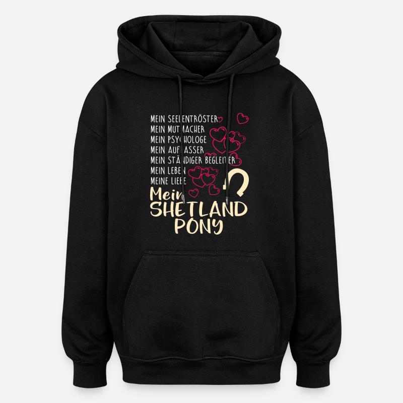 SHETLAND-PONY - mein - Oversized Unisex Hoodie - Schwarz