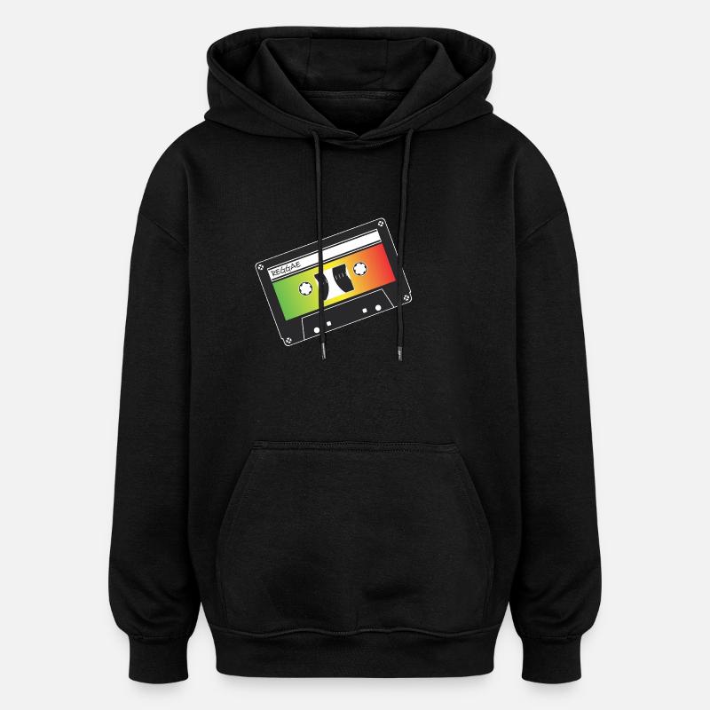 reggae - Sweat à capuche oversize unisexe - noir