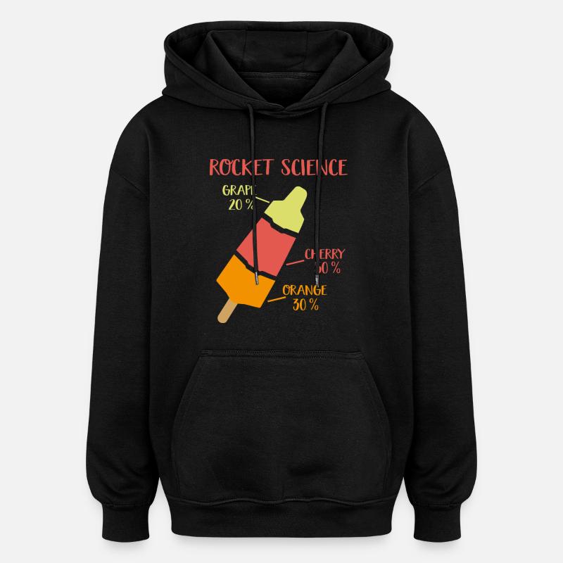 rocket science - Sweat à capuche oversize unisexe - noir